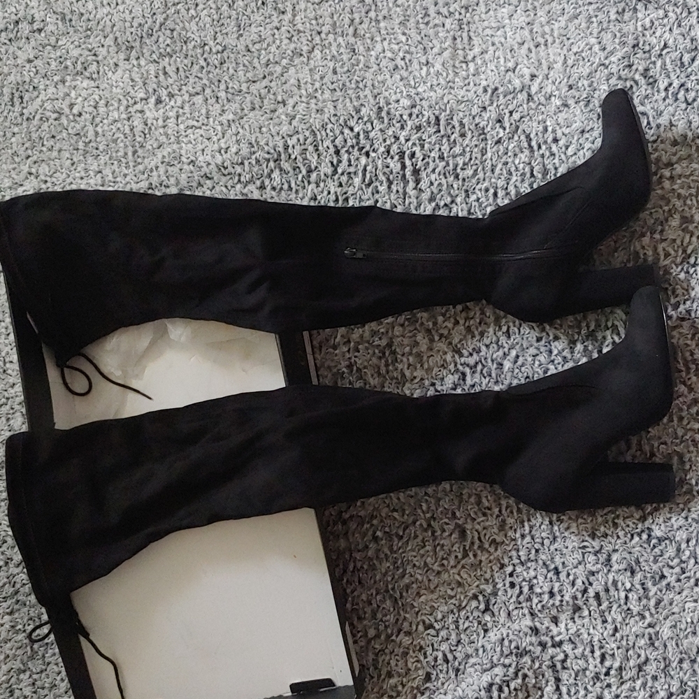 Black Suede Over the knee boots